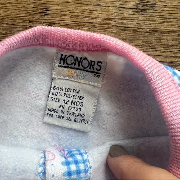 Vintage Honors Baby Blue & Pink Polka Dot 2 Piece Set Size 12m NWT - Picture 3 of 9